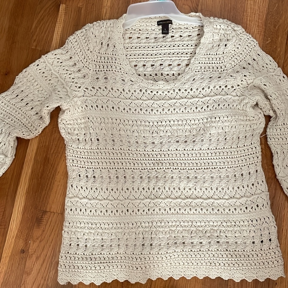 Women’s size large Dana Bachman sweater top with underneath camisole - Picture 4 of 5